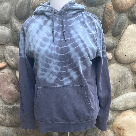 Old Navy Tops - Old Navy Classic Blue Tye Dye Hooded Sweatshirt Large